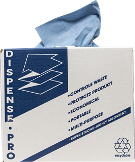 Picture of DRC Blue Pop-Up Wipers - Hvy Wt 9.5" x 17" 900/cs (9 x 100) 30Cs/Plt