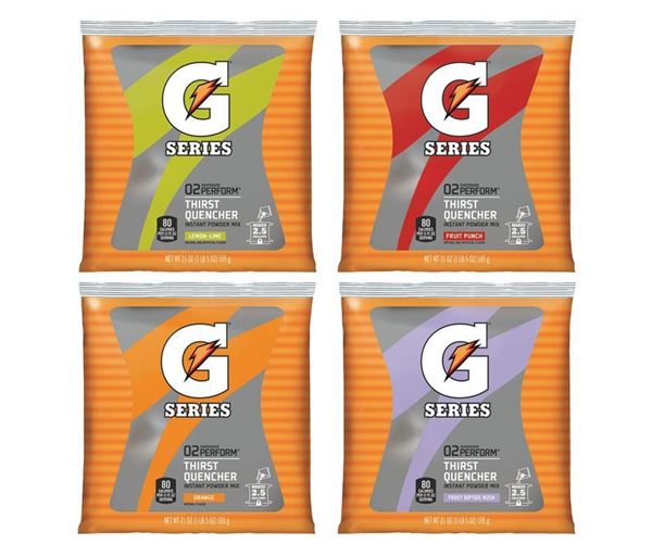 Picture of Gatorade 21 oz Instant Powder Packs, 2.5 gal Yield Assorted Flavors, 32/Case