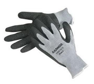 Picture of Gray String Knit Glove w/BlackLatex Palm Coating - XLARGE