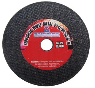 Picture of Aluminum Oxide Cut Off Wheel Type 1 (Double Reinforced)3" x 1/16" x 3/8" 100/pack