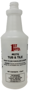 Picture of Natural 1 Quart Bottle w/SilkScreen for #627 Tub N Tile 75/case