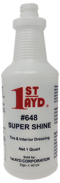 Picture of Natural 1 Quart Bottle w/SilkScreen for #648 Super Shine II 75/case`