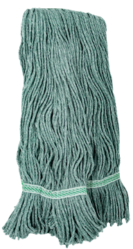 Picture of 32 oz Green Washable Mop Head Cut End Rayon Cotton Blend 12/case
