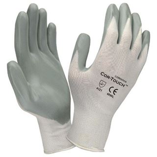 Picture of Cordova Cor-Touch Gray FlatNitrile Palm Coated Glove - Lg 12doz/cs