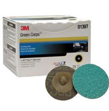 Picture of 3M 2" Green Corps Roloc Discs36YF - 25/Pack