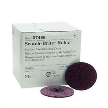 Picture of 3M Scotch-Brite Roloc DiscsMedium 3" Maroon 25/Box