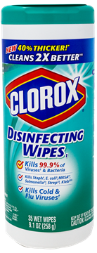 Picture of Clorox Disinfectant Wipes35 wipes/dispenser 12 disp/cs