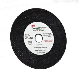 Picture of 3M Cutoff Wheel 3" x  1/16" x 3/8" 50/Box