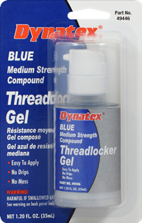 Picture of Blue Gel Threadlocker with Pump Medium Strength 6 x 35 ml/case