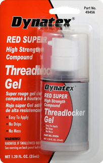 Picture of Red Gel Threadlocker with Pump 6 x 35 ml/case