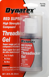 Picture of Red Gel Threadlocker with Pump High Strength 6 x 35 ml/case