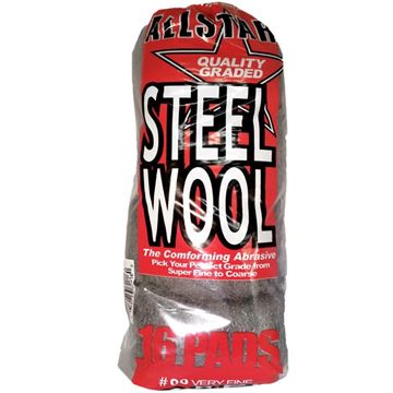 Picture of Steel Wool 00 (Fine)16 pads/sleeve 12 sleeves/case