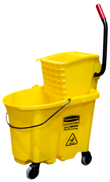 Picture of WaveBreak Bucket & Wringer Combo Side Press Yellow 35 Quart