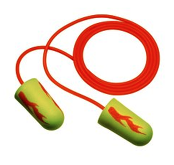 Picture of 3M E-A-R Yellow Neon BlastsFoam/PVC Cord Earplugs 100/bx