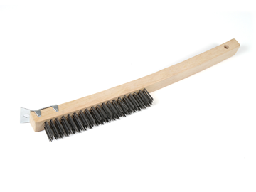 Picture of Curved Handle Wire Brushwith Scraper 12/case