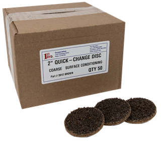 Picture of Coarse-Brown Quick Change Abrasive Discs 2" dia. 50/pack