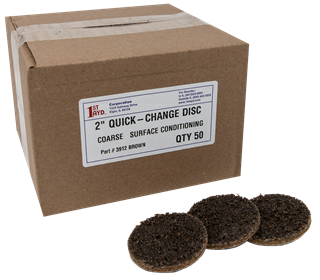 Picture of Coarse-Brown Quick ChangeAbrasive Discs 2" dia. 50/pack