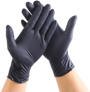 Picture of 5 mil Black Nitrile Gloves PF Extra XL 10 x  100/Case