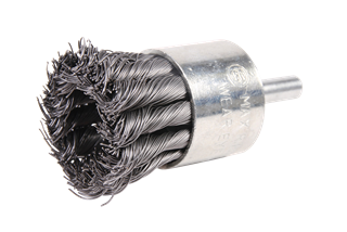 Picture of Knot End Wire Brush 1 1/8" X 1/4" Shank .014 Tempered Steel Wire 10/box