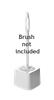 Picture of Holder for Toilet Bowl Brush White Plastic
