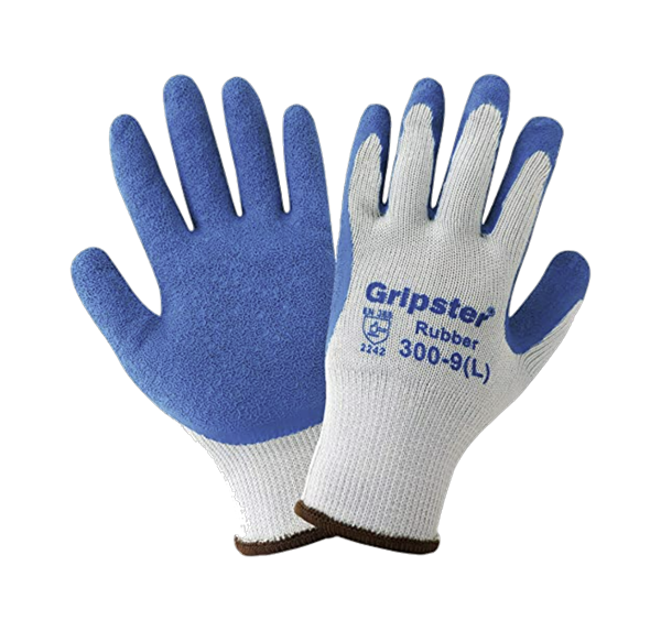 Picture of Blue Latex Coated Cotton Knit Gloves  - Multiple Sizes