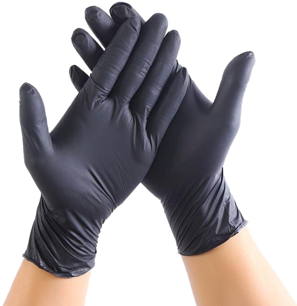 Picture of 6 Mil Black Nitrile Gloves Exam Grade - Multiple Sizes