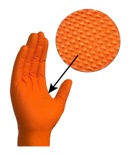 Firm Grip Medium White with Orange Nitrile Coated General Purpose Glove (5-Pack), Orange/White 5557-032