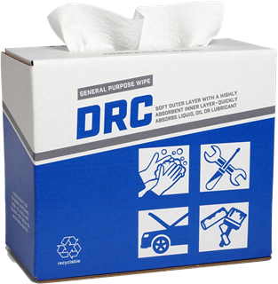 Picture of DRC Wipers Pop-Up Box - Light Weight 9" x 17" 900/case  (9 x 100) 30/Skid