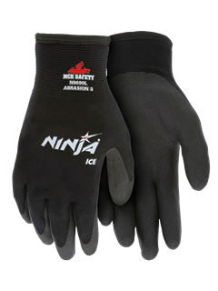 Picture of Black Ninja Cold Weather Gloves w/Knit Wrist - Medium