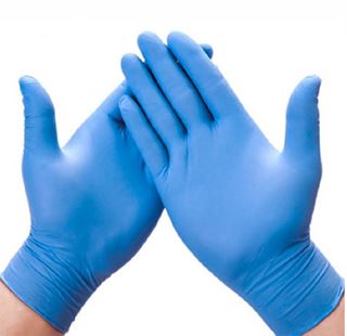Picture of 5 mil Blue Nitrile Gloves Exam Medium 10 x 100/case