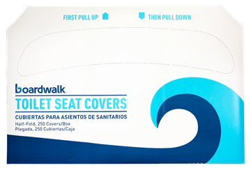 Picture of Toilet Seat Covers 1/2 Fold  250/sleeve, 20 sleeves/case