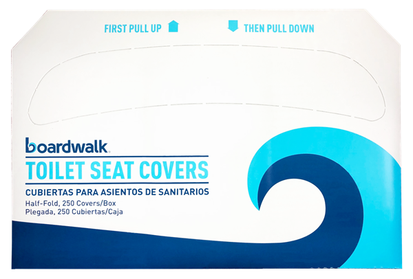 Picture of Toilet Seat Covers 1/2 Fold  250/sleeve, 20 sleeves/case