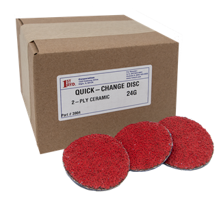 Picture of 24 Grit Heavy Duty Ceramic 2" Abrasive Discs 50/box