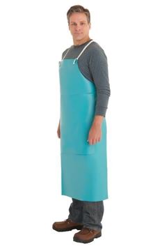 Picture of Heavy Duty Green 18 mil Vinyl Aprons 33" x 44" 12/cs 