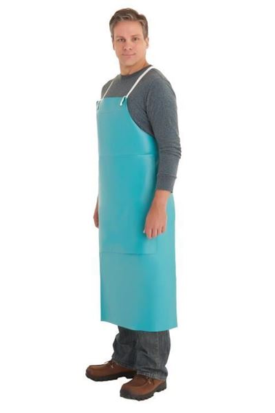 Picture of Heavy Duty Green 18 mil Vinyl Aprons 33" x 44" 12/cs 