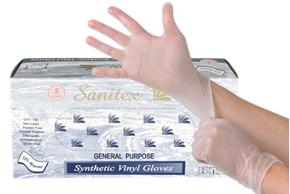 Picture of Clear Vinyl Gloves Medium Powder Free 100/dispenser  112cs/skid