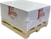 Picture of 3"x 3" Sticky Note Block on Mini Pallet 350 White sheets with Red 1st Ayd Logo