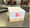 Picture of 3"x 3" Sticky Note Block on Mini Pallet 350 White sheets with Red 1st Ayd Logo