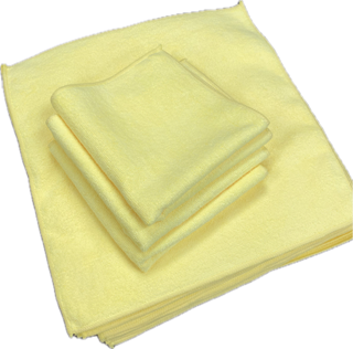 Picture of Microfiber Towels Yellow 16" x 16" 400gsm   50/bag, 3bags/case
