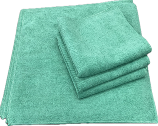 Picture of Microfiber Towels Green 16" x 16" 400gsm  50/bag, 3bags/case