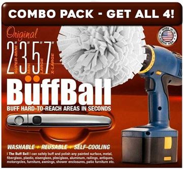 Picture of Buff Ball Combo 4 Pack 2",3", 5" and 7" included; 6/cs