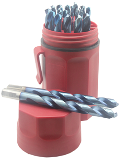 Picture of Duplex Coated Blue Drill Bit Set 190-BLNRed Plastic Case - 29pc