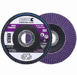Picture of Extra Thick Xtreme Flap Disc  XL  4.5"x 7/8" 40 grit, T29 10/Bx 