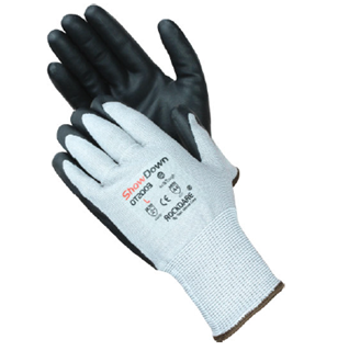 Picture of Showdown Gray Work Gloves, A4 Food Grade, Waterbased Polymer, 13Gauge, 6 doz/cs